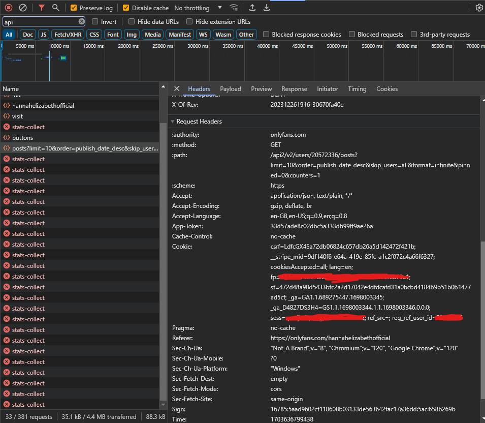 Image of dev tools panel showing request headers